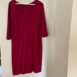 Long sleeve maroon dress